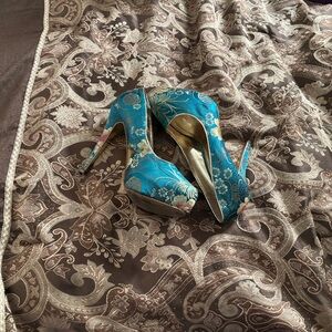 Aldo Blue Floral Women's Heels